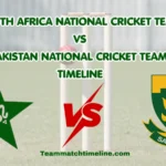 South Africa National Cricket Team Vs Pakistan National Cricket Team Timeline