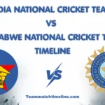 india national cricket team vs zimbabwe national cricket team timeline