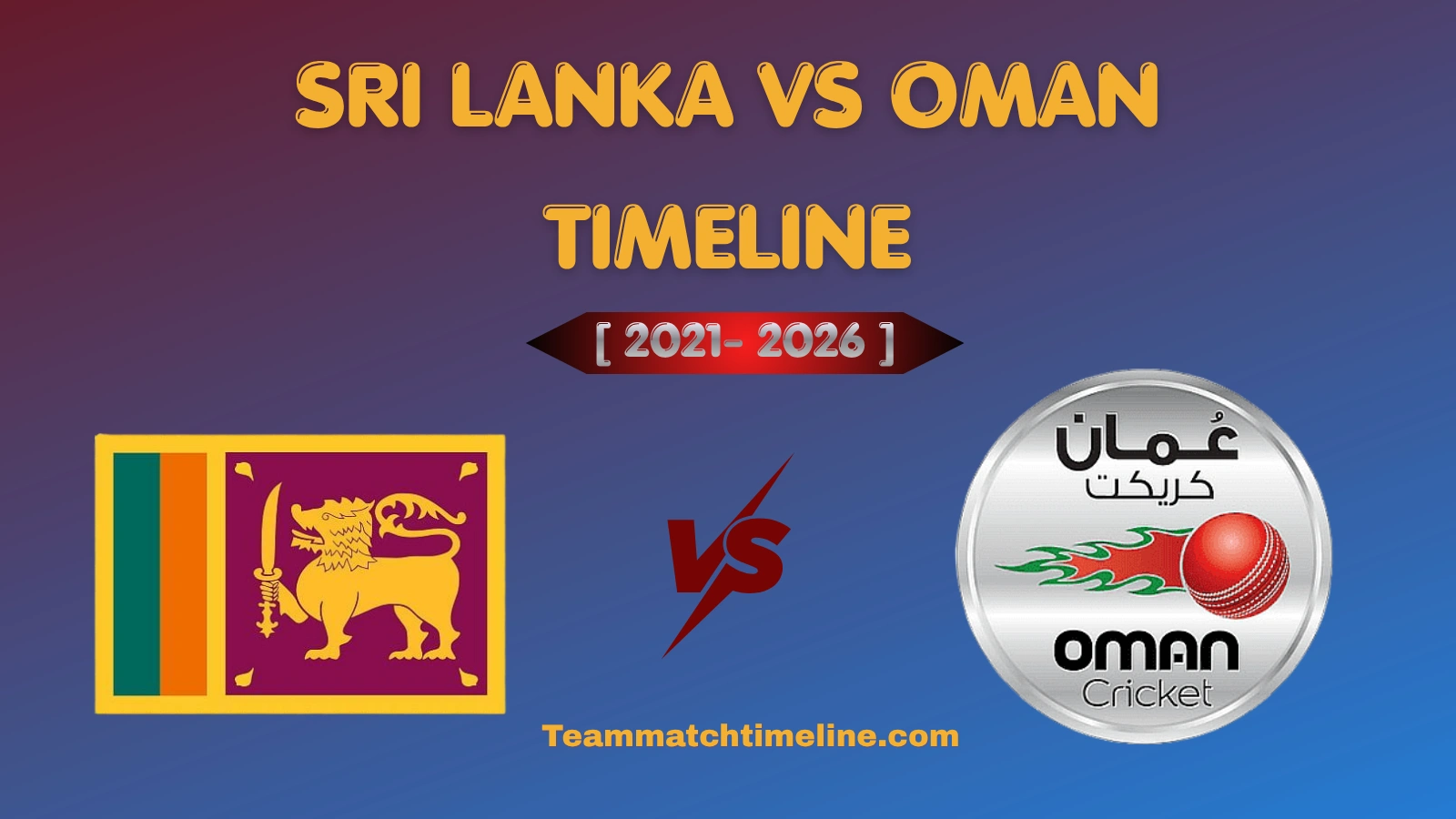 Sri Lanka National Cricket Team Vs Oman National Cricket Team Timeline