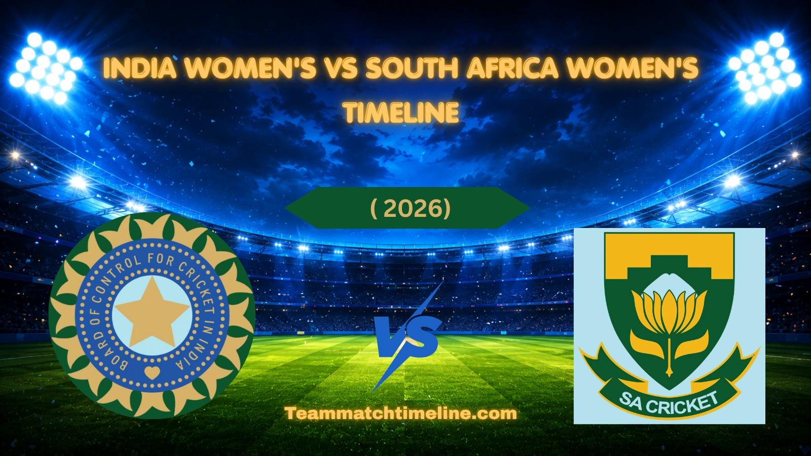 India Women's National Cricket Team Vs South Africa Women's National Cricket Team Timeline