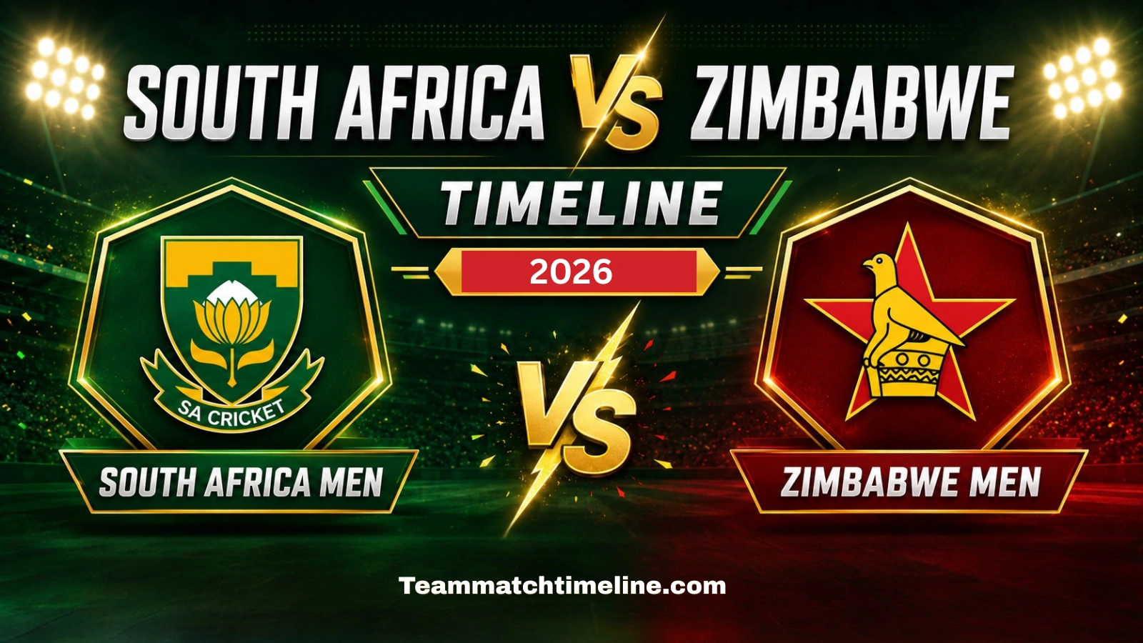 South Africa National Cricket Team Vs Zimbabwe National Cricket Team Timeline