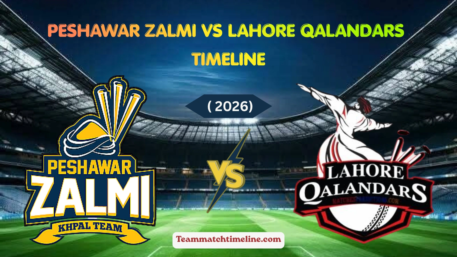 peshawar zalmi vs lahore qalandars timeline