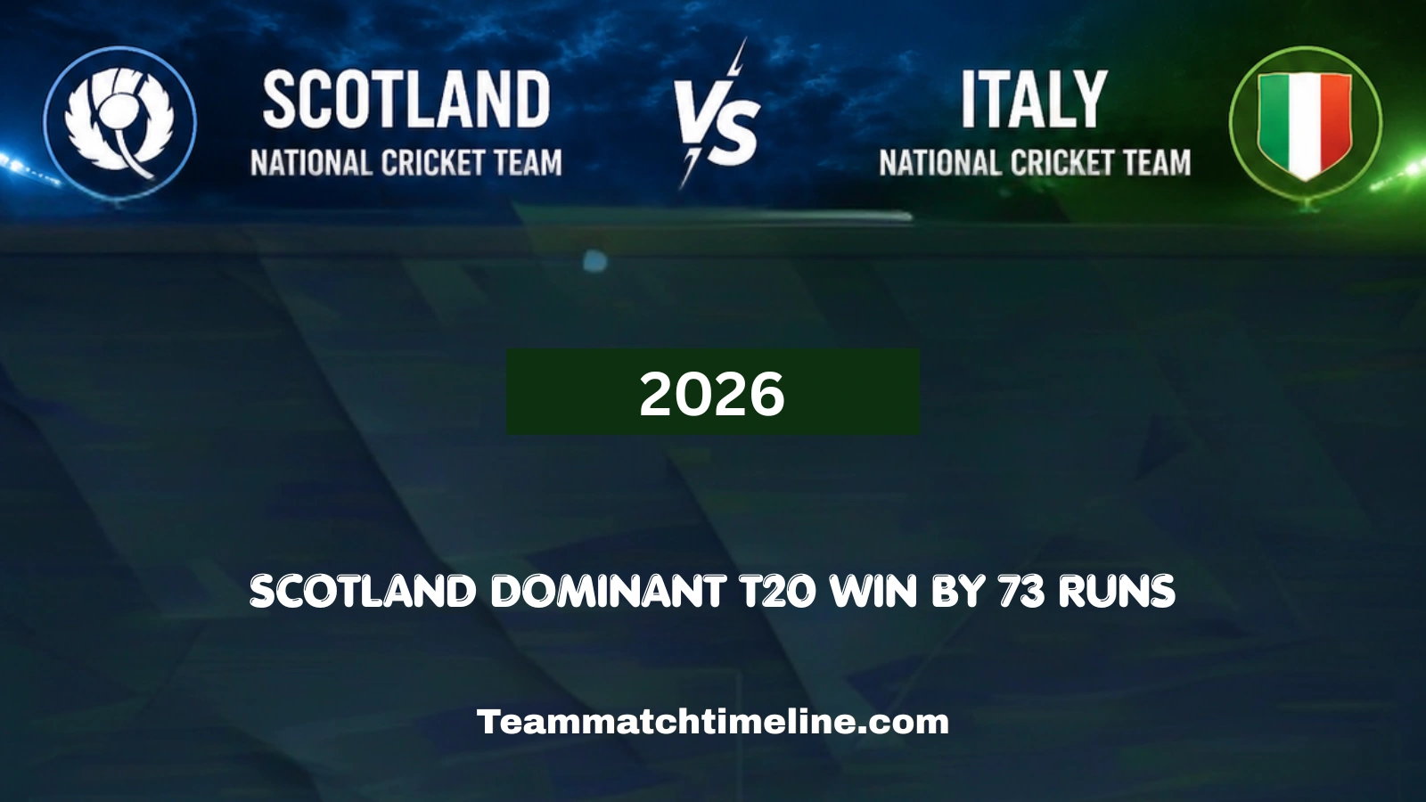 Scotland National Cricket Team Vs Italy National Cricket Team Match Scorecard
