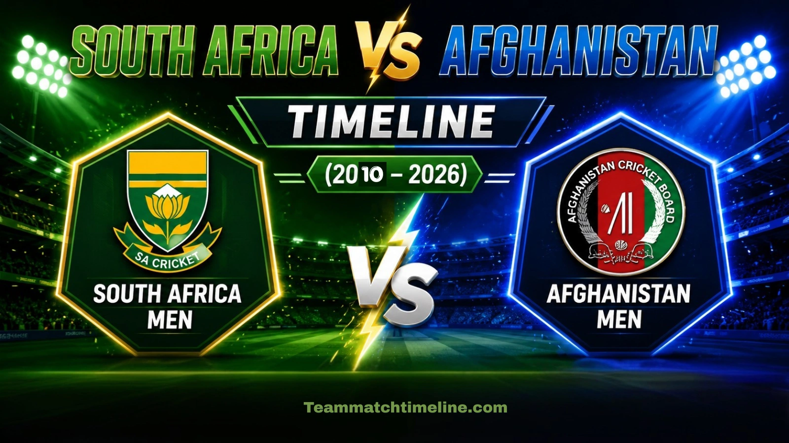 South Africa National Cricket Team Vs Afghanistan National Cricket Team Timeline